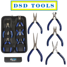 US PRO Tools 5 Piece Mini Soft Grip plier And Cutter Set in Zip Case 5887