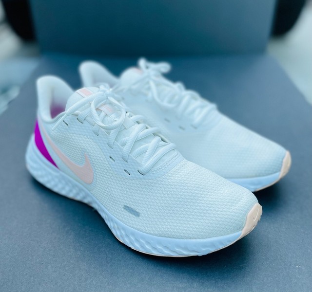 Size 10 - Nike Revolution 5 White Fire Pink for sale online | eBay