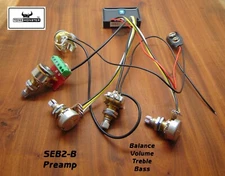 TONE MONSTER SEB2-B Bass Guitar Preamp 4 Pots Balance Volume Treble Bass