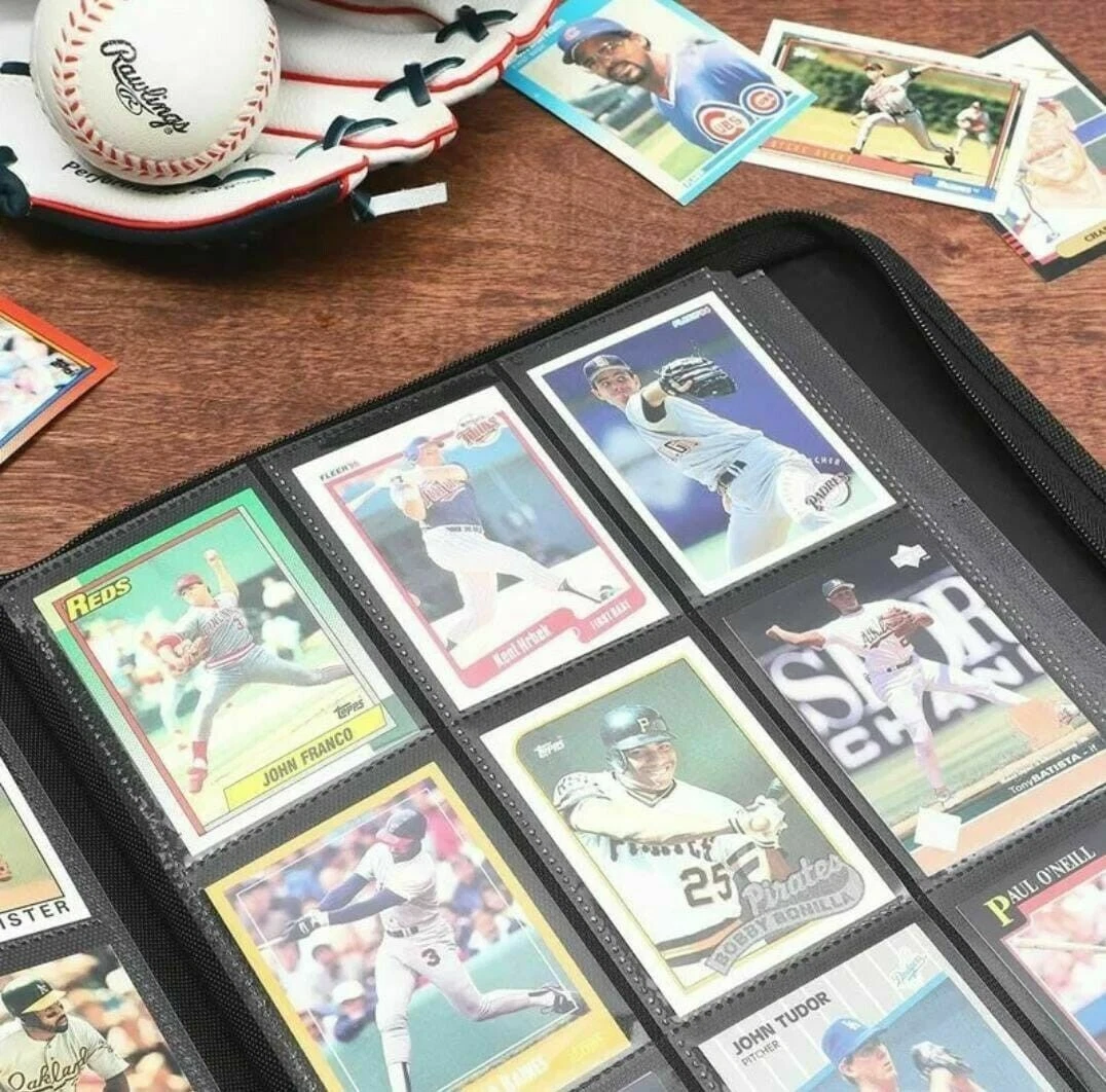 360 Card Pocket Binder with Elastic 9 Pocket Trading Cards Album Folder, Black 360 Card Pocket Binder with Elastic 9 Pocket Trading Cards Album Folder, Black