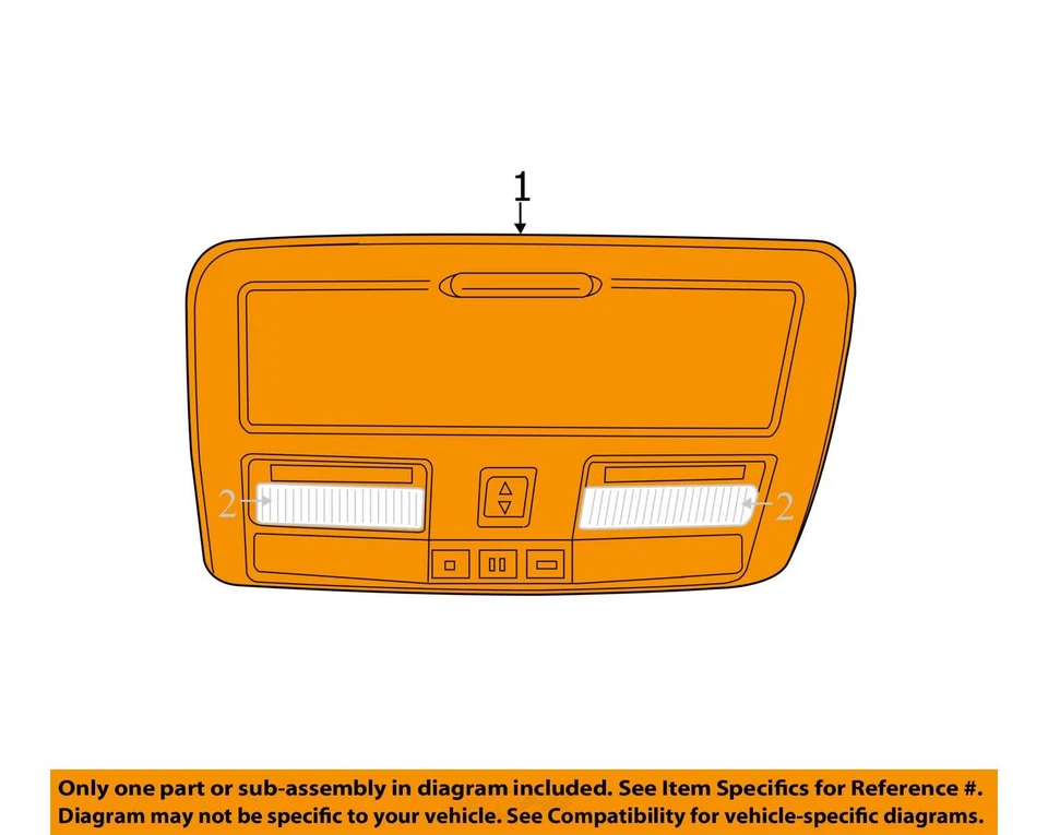 2014 Dodge Charger Overhead Console Used 4DR SED OEM 241-02450 - Image 4 of 4