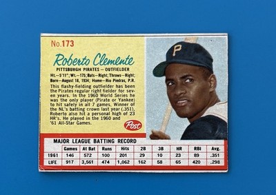ROBERTO CLEMENTE HOF   1962
