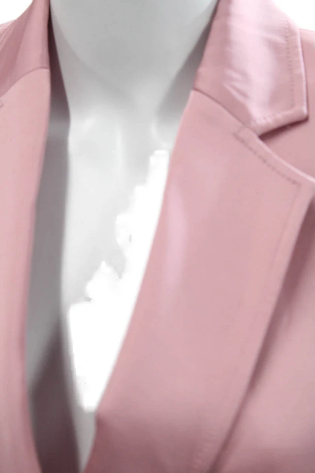 ALC Womens Satin Double Breasted Pocketed Notched Collar Blazer Pink Size 0 - Image 2 of 4