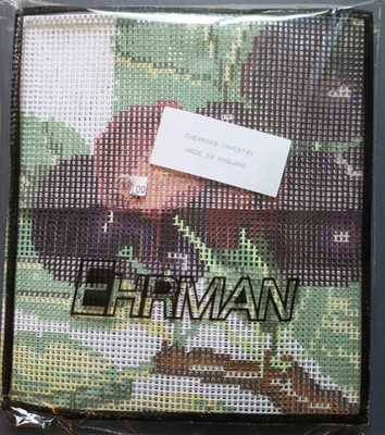Kaffe Fassett Rare Retired Ehrman Cherries Tapestry Needlepoint Kit  14.5'' sq