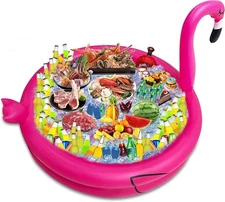 TURNMEON 130+ Cans Super Large Capacity Inflatable Flamingo Drink Cooler... 