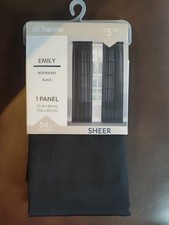 black sheer curtains