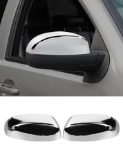 Chrome Half Mirror Caps Covers Compatible with 2007-2014 Chevy Silverado GMC ...
