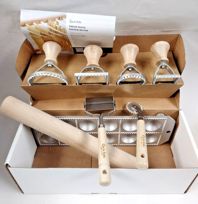 Sur La Table Ravioli & Tortellini 8-Piece Starter Set, Tan
