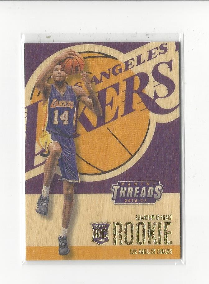 2016-17 Panini Threads #241 Brandon Ingram WOOD Rookie Lakers Pelicans Raptors