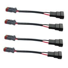 4Pcs 9005 9006 H10 to DT DTP 2 pin Female Bulb Socket Headlight Adapter