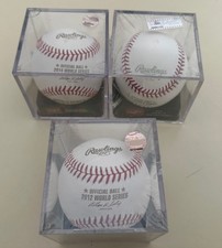 SAN FRANCISCO SF GIANTS  3 World Series Baseballs 2010 Giants Ball & 2012 2014