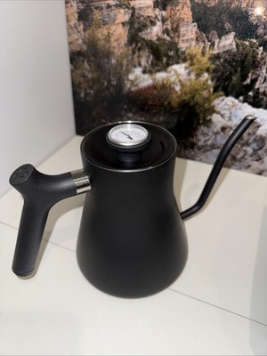 Fellow Stagg Pour-Over Stovetop Kettle with Built-In Thermometer, Matte Black 1L