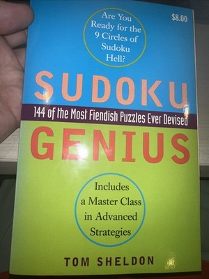 Sudoku Genius 144 of the Most Fiendish Puzzles Ever Devised Paperback Sheldon