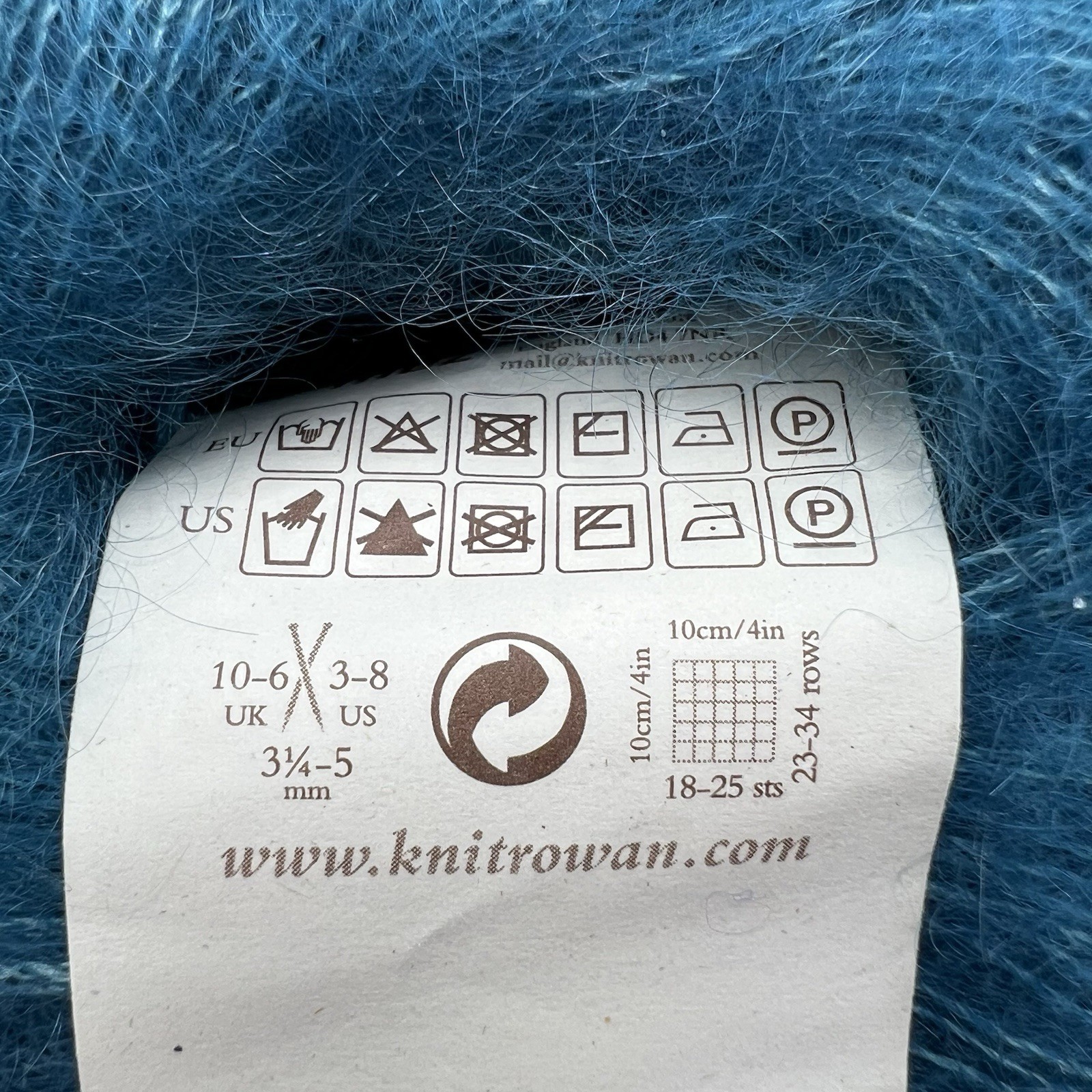 Lot of 5 Balls Rowan Kidsilk Haze 70% Super Kid Mohair 30% Silk Yarn 671 Peacock