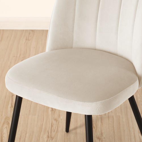 2/4/6X Dining Chairs Velvet Padded Seat Metal Legs Breakfast Kitchen Office - Picture 9 of 53