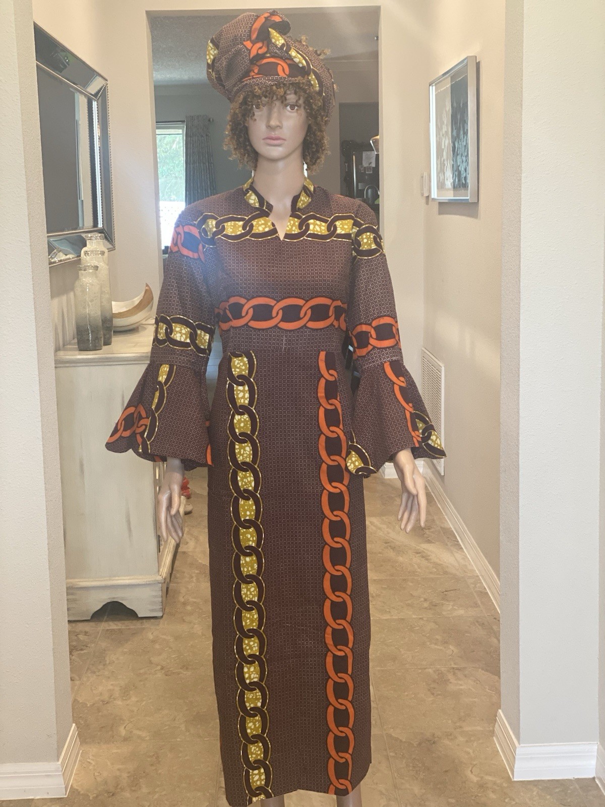 Women’s african ankara dress with wrap