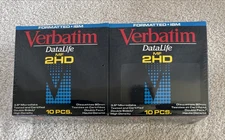 2 Packs Verbatim DataLife High Density 3.5" Microdisks MF2-HD 20 Disks Sealed!
