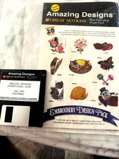 Amazing Designer Series Embroidery Great Notions 20 designs 3.5 disk
