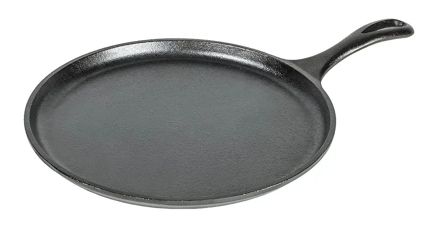 Lodge L9OG3 26.67 cm / 10.5 inch Pre-Seasoned Cast Iron Round Griddle