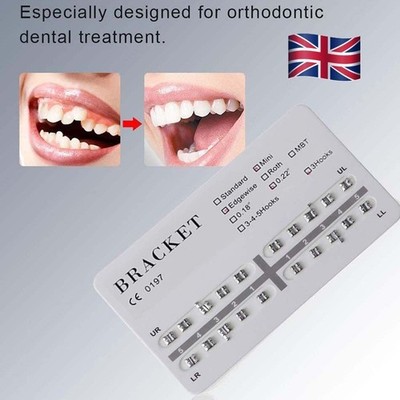 Gefälschte Zahnspange - Neu 20 Stück Kieferorthopädisch Dental 022'' Schlitz 3 Haken Kanten Klammern