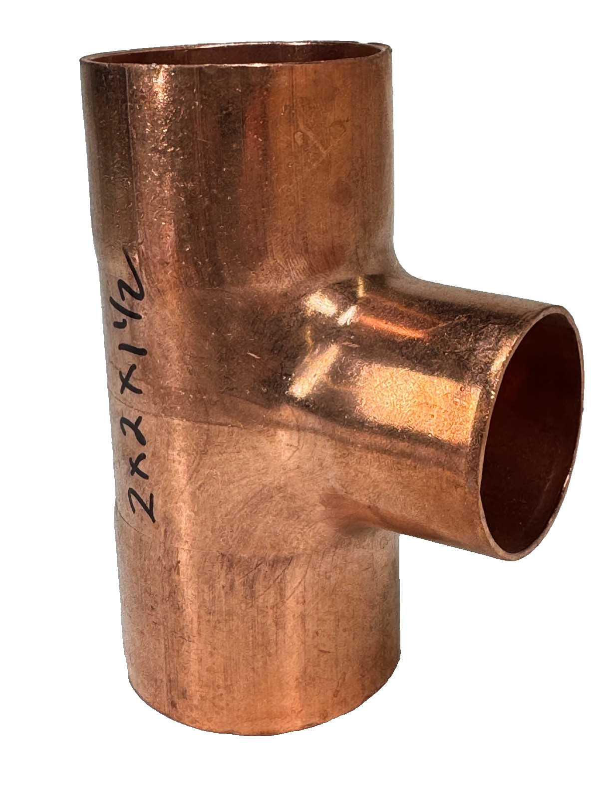 NIBCO Reducing Tee 2" x 2" x 1-1/2" CxCxC Solder Joint CTS Copper Sweat Fitting