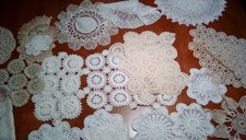Vintage Antique Lace Doilies Place Mat Lot Of 25