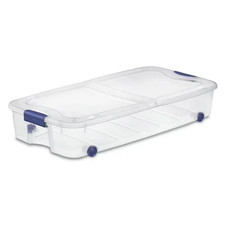 Sterilite 66 QT Clear Underbed Storage Contai...