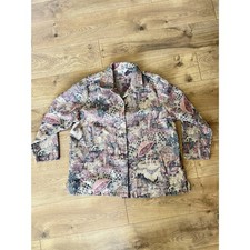 ERIN LONDON 2XL Vintage VTG Tapestry cottagecore oversized shirt shacket Boxy