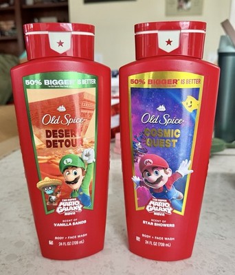 Super Mario Galaxy Old Spice Body Wash Mario And Luigi BRAND NEW!