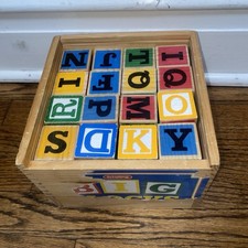 Schylling Wooden Alphabet Big Blocks 48 Piece