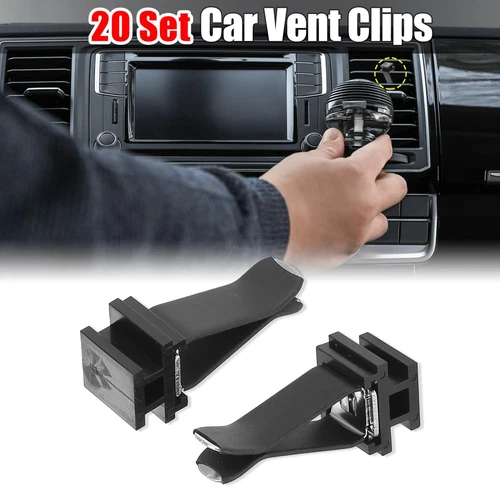 20 Set Square Head Car Air Vent Clip with Plastic Slot Head Replacement Clips