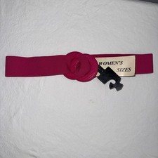 1980  s Hot Pink Elastic Belt 28  Unstretched Vintage NEW NWT