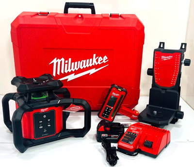 Milwaukee M18 Green Interior Rotary Laser Level Kit w/Receiver 3702-21