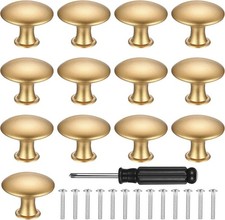 13 Pcs Gold Drawer Cabinet Knobs, Antique Cupboard Door Knobs Pulls, Round Metal