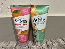 2 Pack: St. Ives Facial Scrub Blackhead Clearing Acne Fresh Soft Skin 6oz Mixed