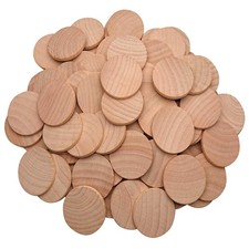 2 Inch Natural Wood Slices Unfinished Round Wood Coins, 100 per Pack