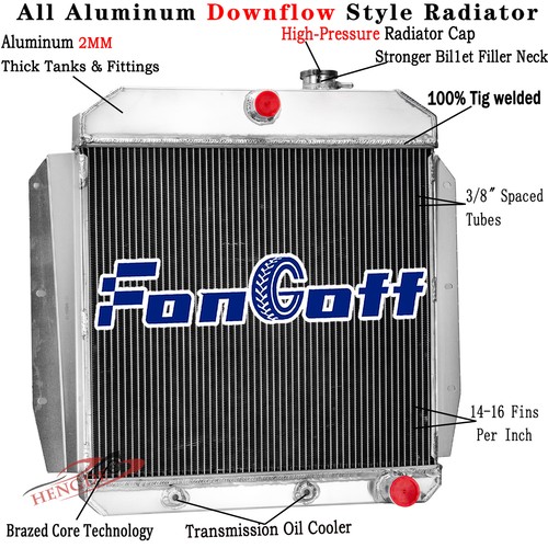 3 ROW Radiator For 1955-1959 1956 1957 Chevy Truck 3100 3200 3400 3500 ...