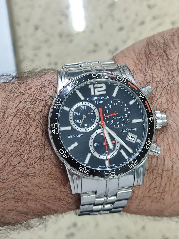 Certina - DS Sport - Cronógrafo - - C027.417.A - Reloj Acero Funciona Necesita Reparación Foto 4 de 4