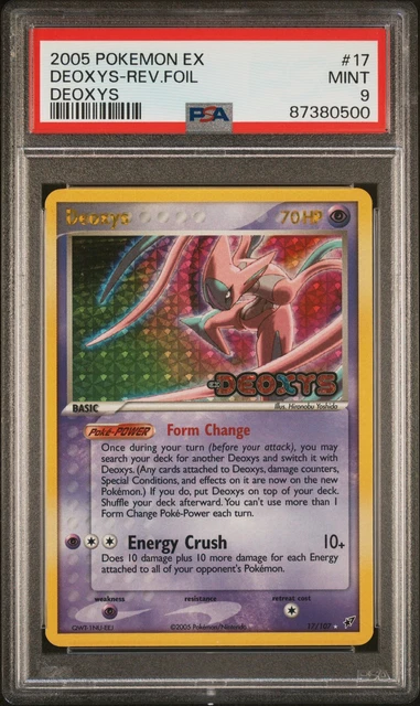 Pokemon Deoxys Reverse Holo Deoxys 17/107 PSA 9 Mint