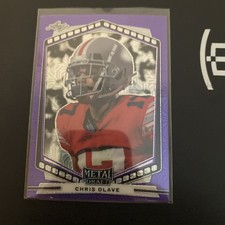 2022 Leaf Metal Draft Chris Olave Purple Ice Refractor Rookie Card P-CO1. rookie card picture