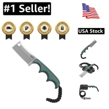 Compact Fixed Blade Cleaver with Resin Handle – Perfect for Outdoor Adventures