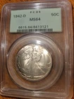 1942-D  Walking Liberty Half Dollar   PCGS MS64