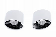 Endrohr Anschweißendrohr SET 2x 92x157mm seitlich abgeschrägt links/rechts