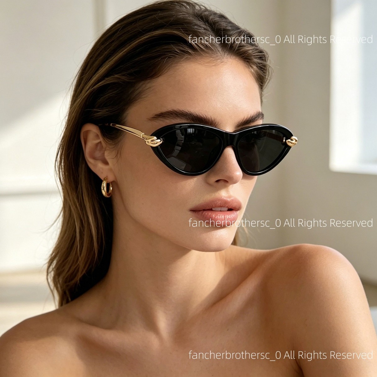 Bottega Veneta Knot BV1390S Cat Eye Sunglasses for Women  display picture 3