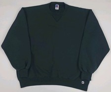 Vintage 90s Russell Athletic Blank Sweatshirt Dark Green Sport Vtg Made In USA