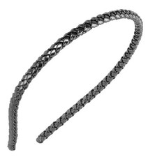 L. Erickson Braided 1/4" Headband - Gunmetal