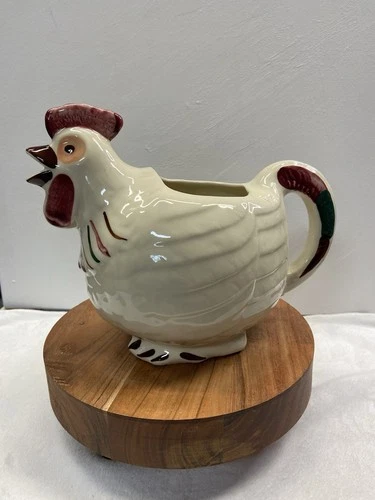 Vintage Shawnee Pottery Chanticleer Rooster Chicken Pitcher Patented USA 1940s