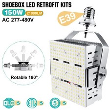 150W LED Retrofit Kits Shoebox Light Large Area Commercial Lighting Fixture 480V
