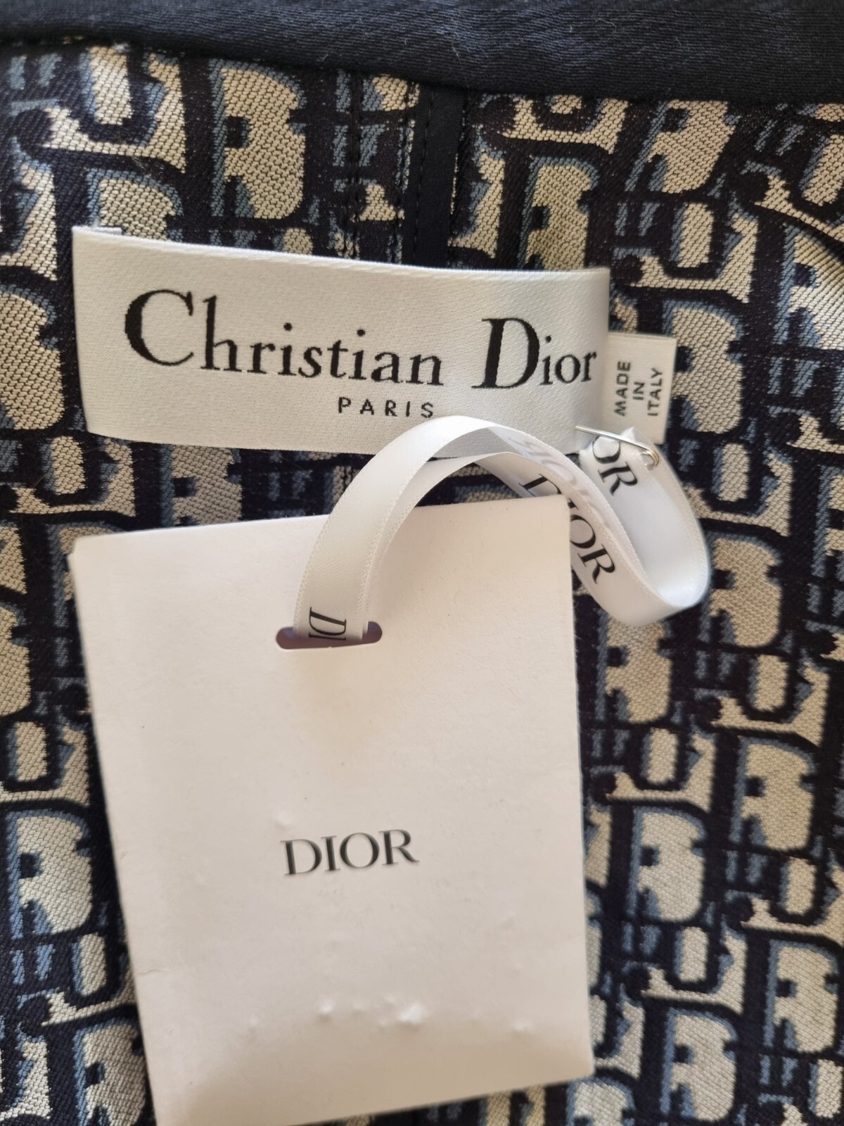BNWT € 3700 Auth CHRISTIAN DIOR Cropped Jacket Blazer 44 IT 8 US Wool & Silk image 7