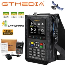 Satellite Signal Finder Meter DVB-S2/S2X Digital FTA Sat Finder 3.5'' LCD w/Bag